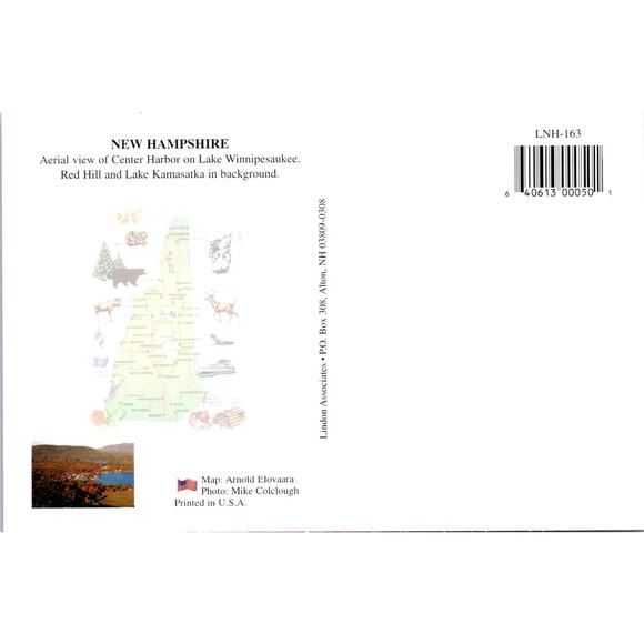 Center Harbor Lake Winnipesaukee Red Hill Lake Kanasatka Vintage Postcard PE5 - Picture 2 of 2